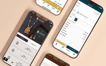 Different app screens of JewelFLow mobile app made by Triologic